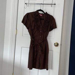 Brown cotton dress